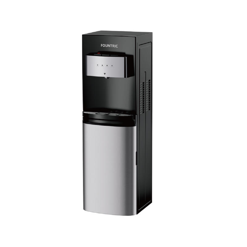 弧型配不锈钢装饰条和缺水提醒的下置式冷热饮水机